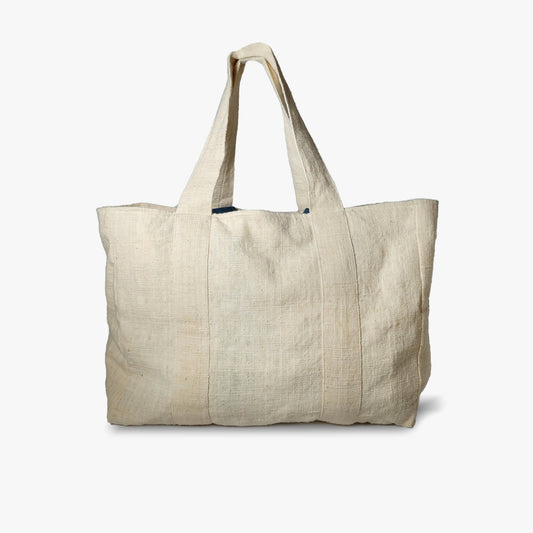 Roonnee Carry-all Tote –  Natural White Cotton