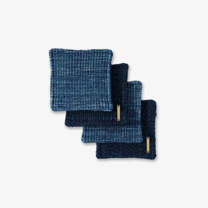 Roonnee cotton coaster – Kram indigo dyed – Set of 4